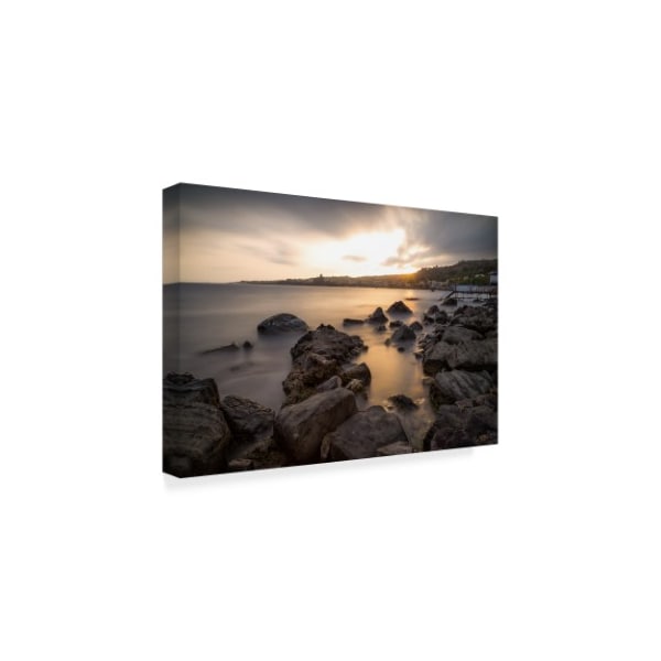 Giuseppe Torre 'Golden Sunset Rocks' Canvas Art,16x24